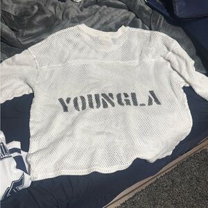 YoungLA White Mesh Shirt